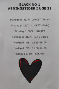 🖤 Bemærk Ændring i Åbningstider i Uge 31 🖤