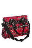 Bag - Hand and shoulder - Tartan Canvas with rings