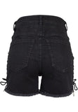 Hotpants - Side Lace efx - Black