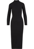 Dress - Long Sleeve - Black Rib