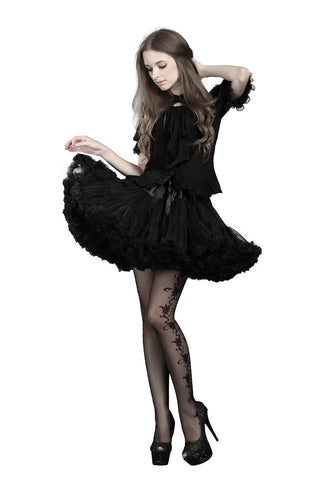 Sort Mesh Nederdel – Kort Goth & Punk Nederdel