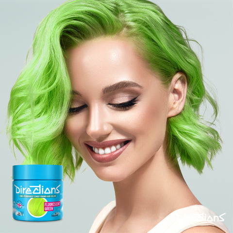 La Riche Directions hair dye colour Fluorescent Green model photo