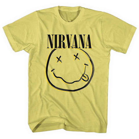 Nirvana - Tee -  Happy Face - Yellow