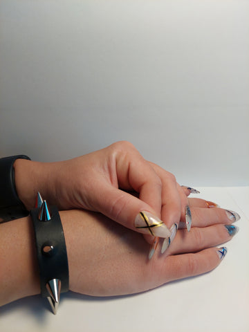 Wristband - Screw Cone small Studs 1 row