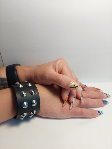 Wristband - Conical Studs 2 row