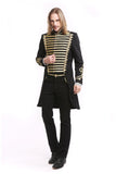 Coat - Gothic - Officer Style - Black and Gold