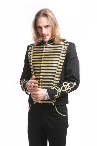 Jacket-Officer Style - Black and Gold