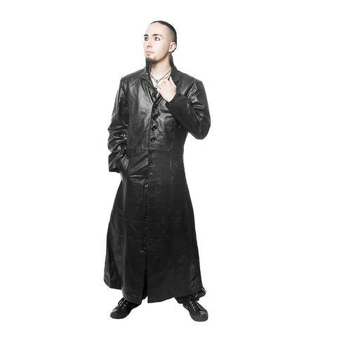 Coat- Long - Straight - Leather