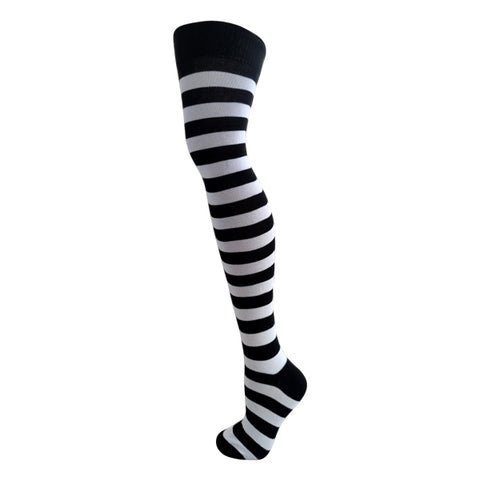 Socks - OTK - Striped Black and White